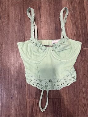 Colsie Eyelet Lace Bustier Top